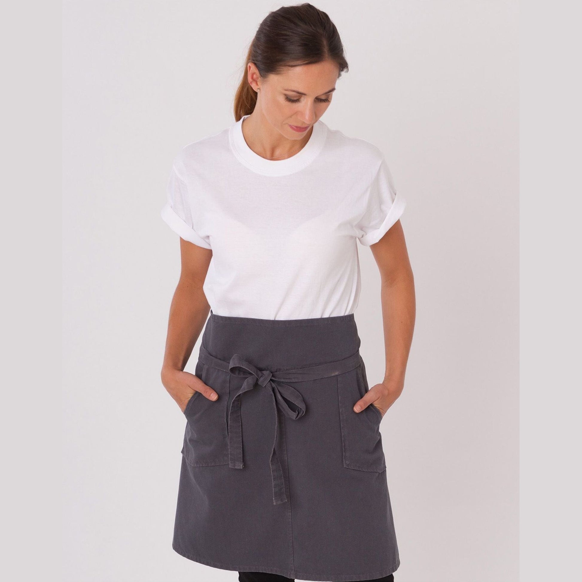 "Originals" Waist Apron with Pockets - Storm Grey