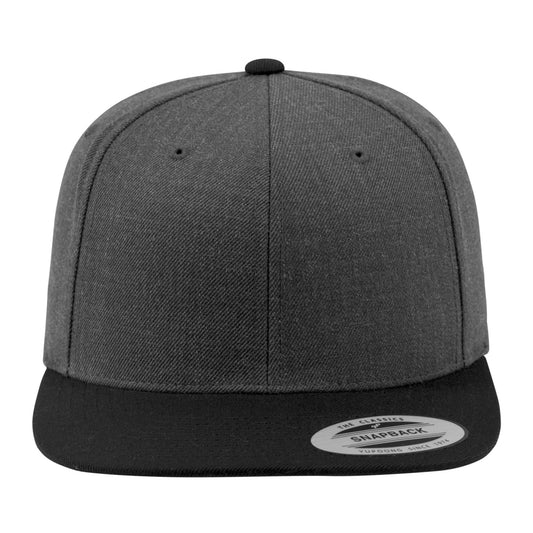 Two Tone Classic Snapback Cap - Charcoal/Black