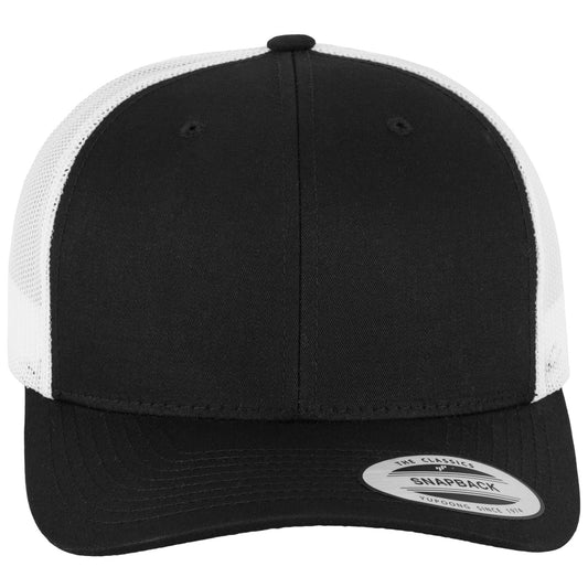 Retro Trucker Two Tone Cap - Black/White