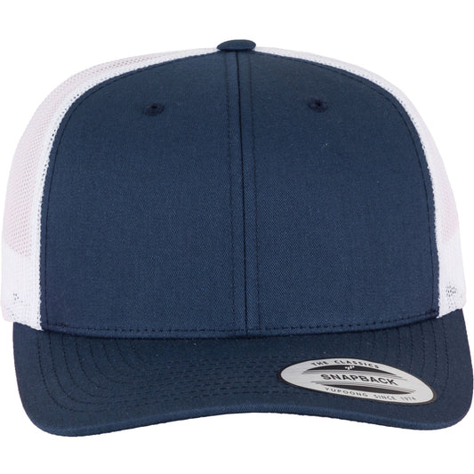 Retro Trucker Two Tone Cap - Navy/White