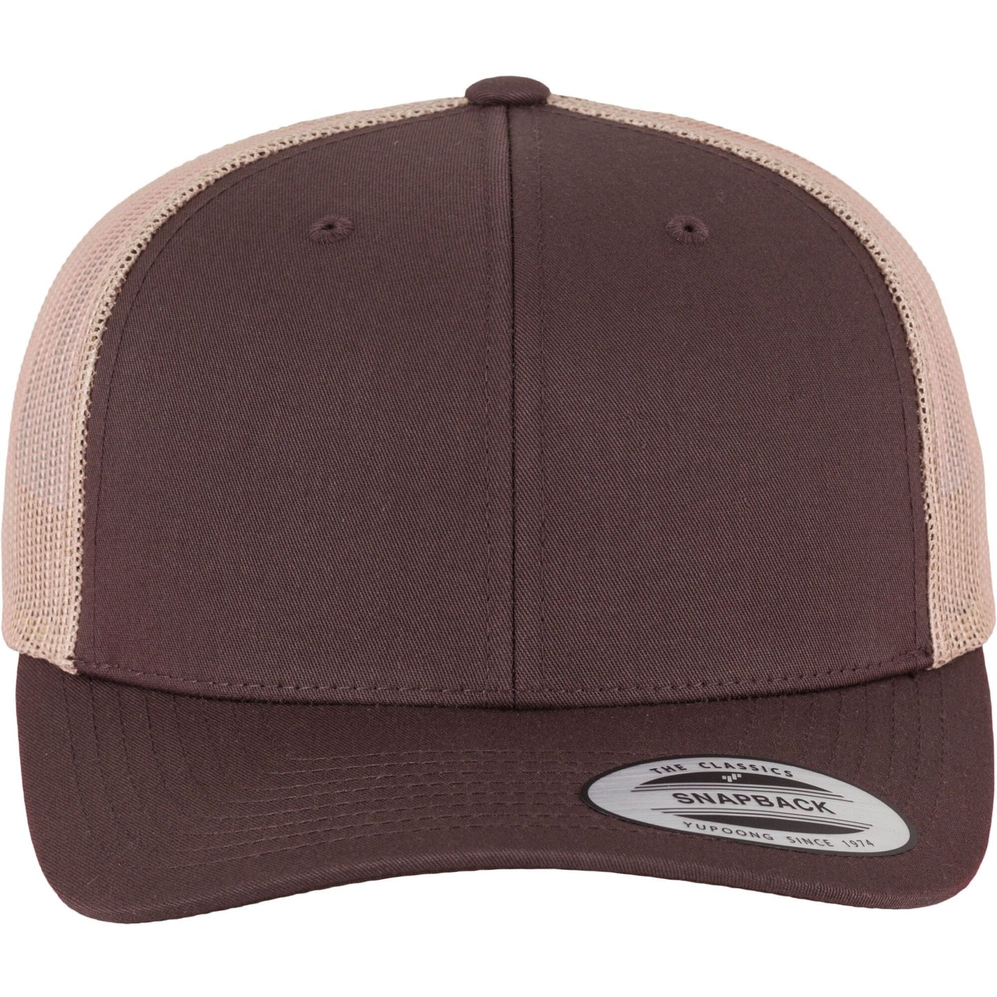 Retro Trucker Two Tone Cap - Brown/Khaki