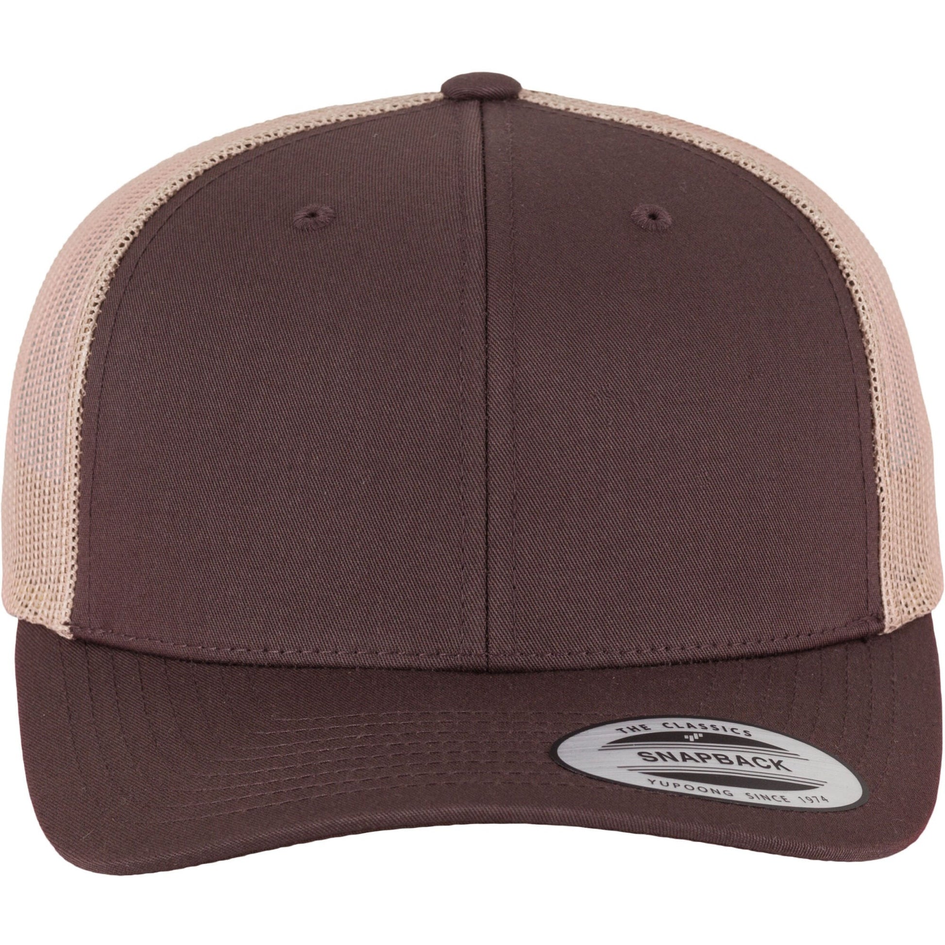 Retro Trucker Two Tone Cap - Brown/Khaki