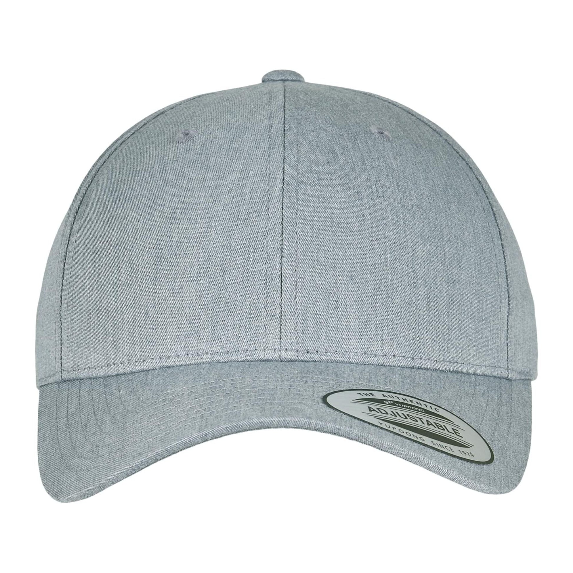 Curved Classic Snapback Cap 		 - Heather Grey