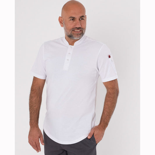 Le Chef Pique Chef Shirt - White