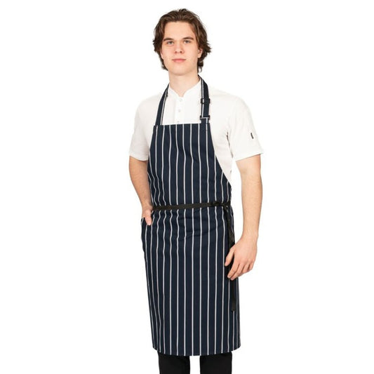 Woven Butchers Stripe Apron 		
 - Blue Stripe