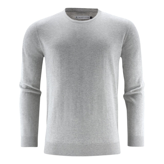 Ashland U-Neck Knit Sweat - Grey Melange
