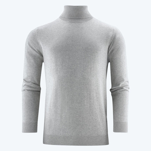 Ashland Turtle Neck Knit - Grey Melange