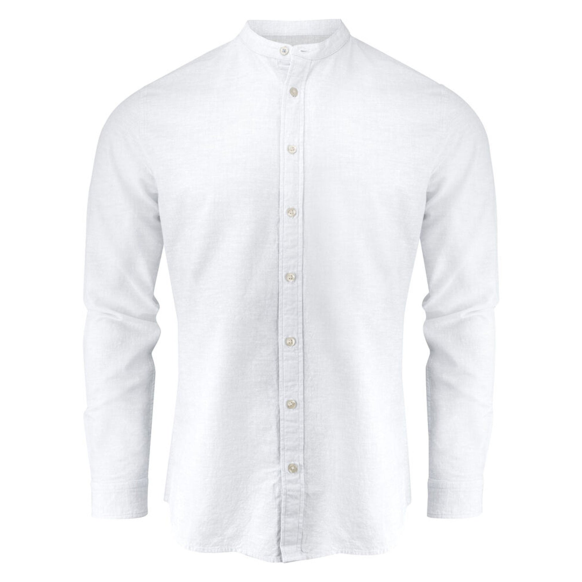 Townsend Linen-Blend Shirt - White