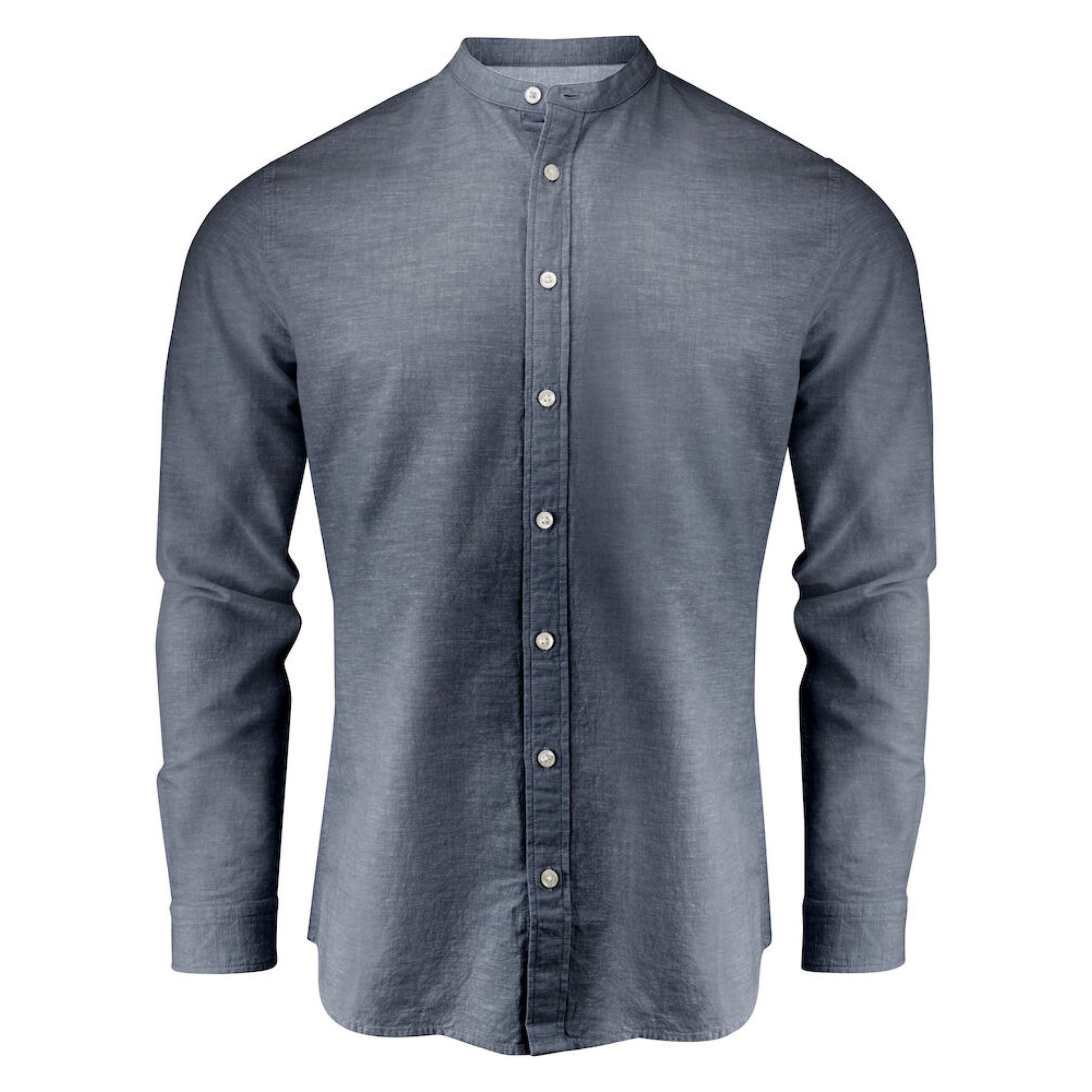 Townsend Linen-Blend Shirt - Navy