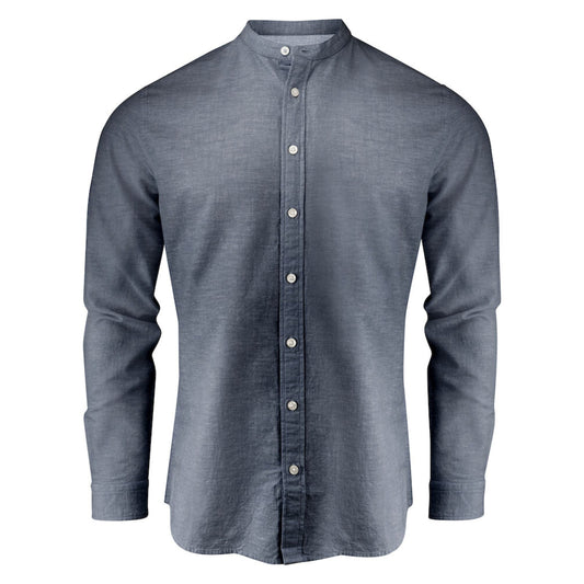 Townsend Linen-Blend Shirt - Navy