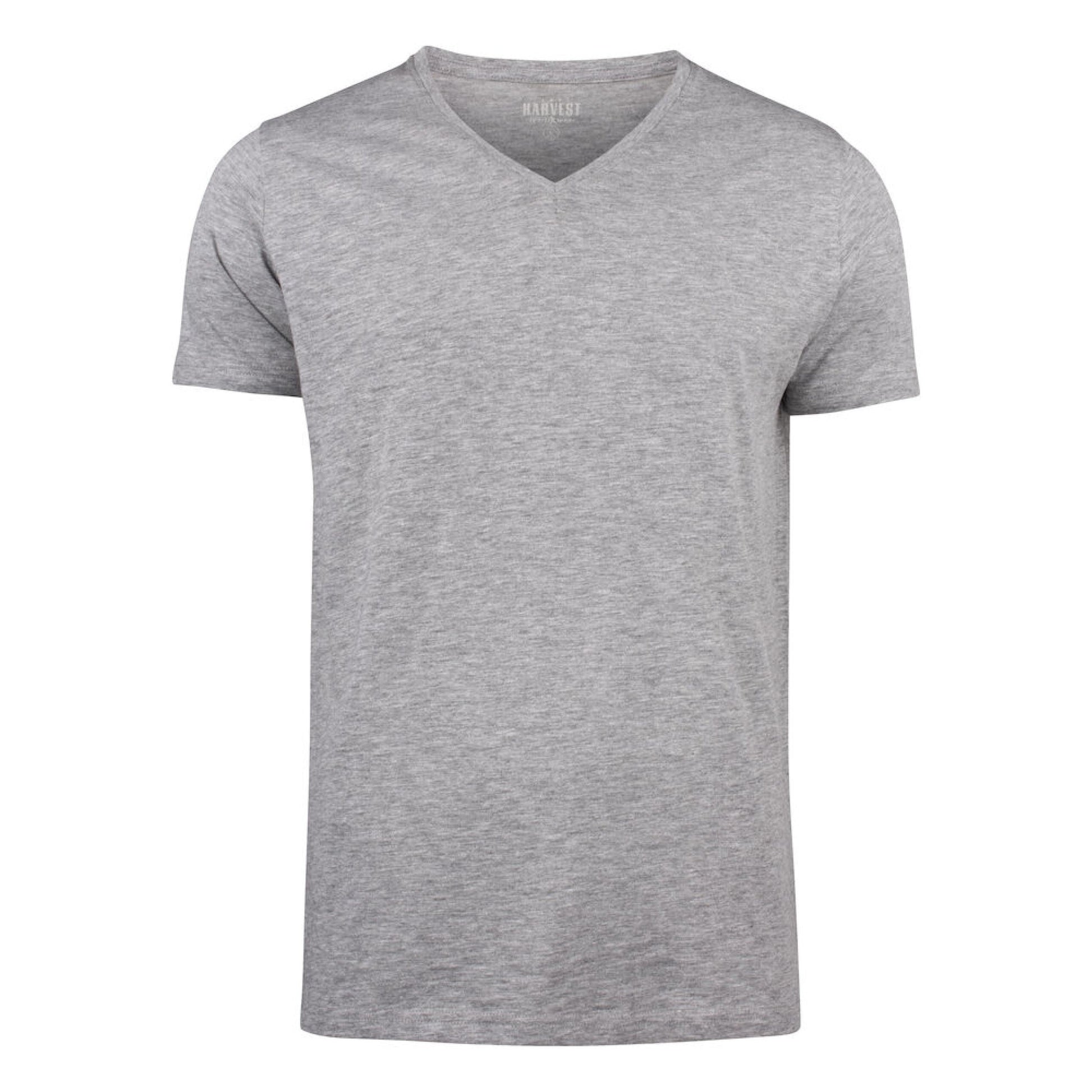 Whailford V-Neck T-Shirt - Grey Melange