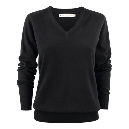 Ashland V-Neck Ladies Knit - Black