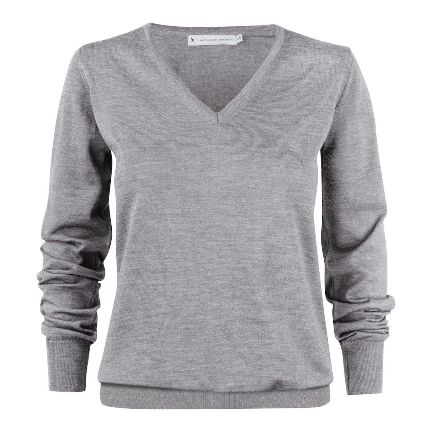 Ladies Westmore V Jumper - Grey Melange