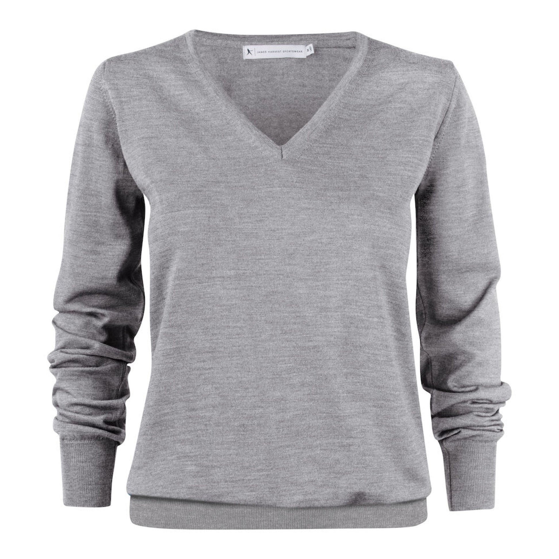 Ladies Westmore V Jumper - Grey Melange