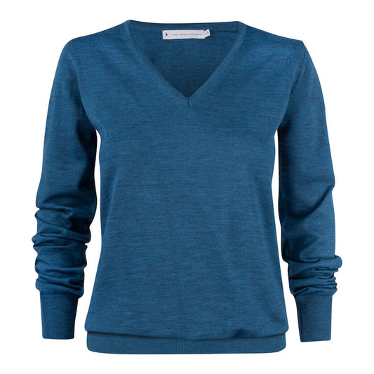 Ladies Westmore V Jumper - Petrol Melange 