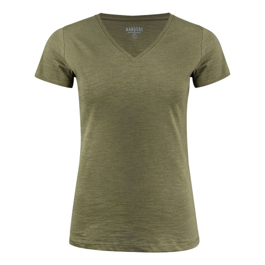 Whailford V-Neck Ladies T - Moss Green