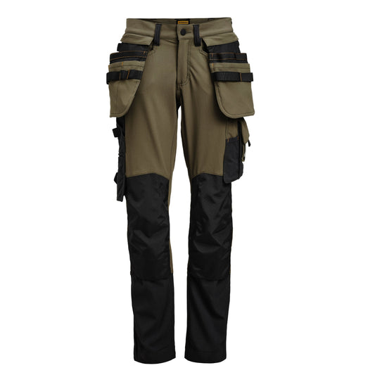 Craftsman Trouser 4-Way Stretch - Olive Green/Black