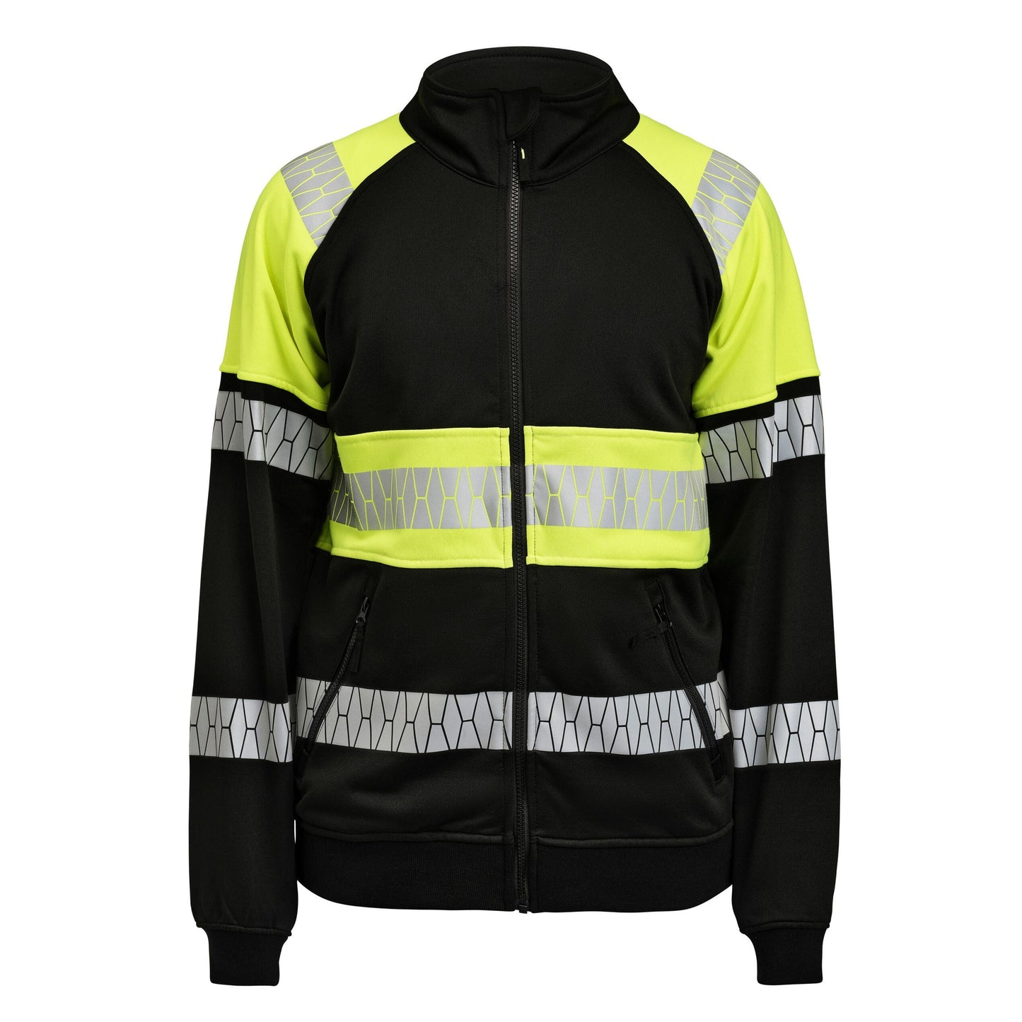 Sweatshirt Full-Zip Hi-Vis - Black/Yellow