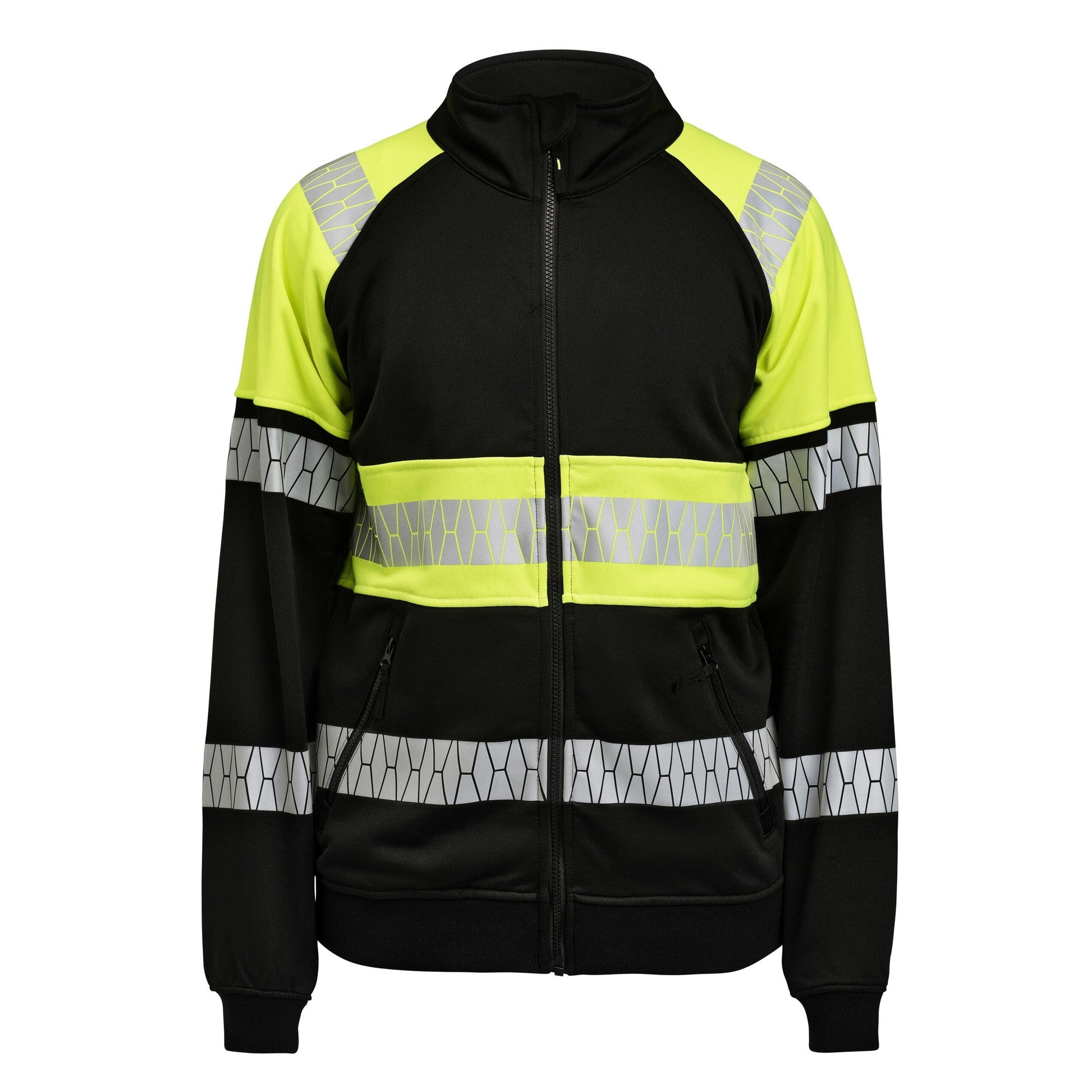 Sweatshirt Full-Zip Hi-Vis - Black/Yellow
