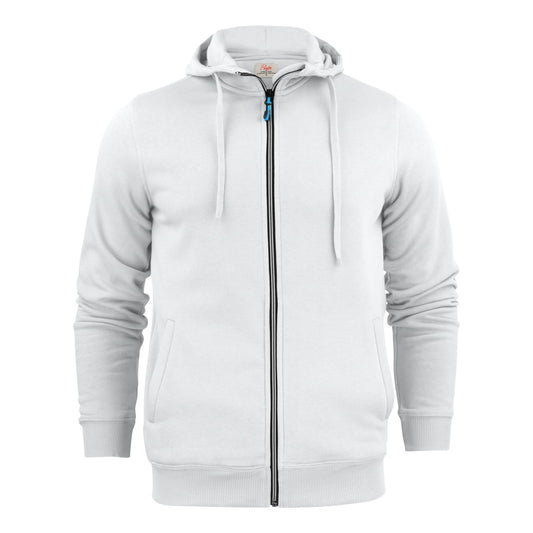 Mens Full Zip Hoodie - White