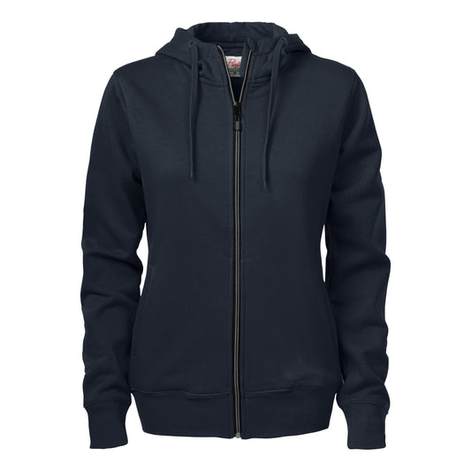 Ladies Overhead Full Zip Hoody - Black