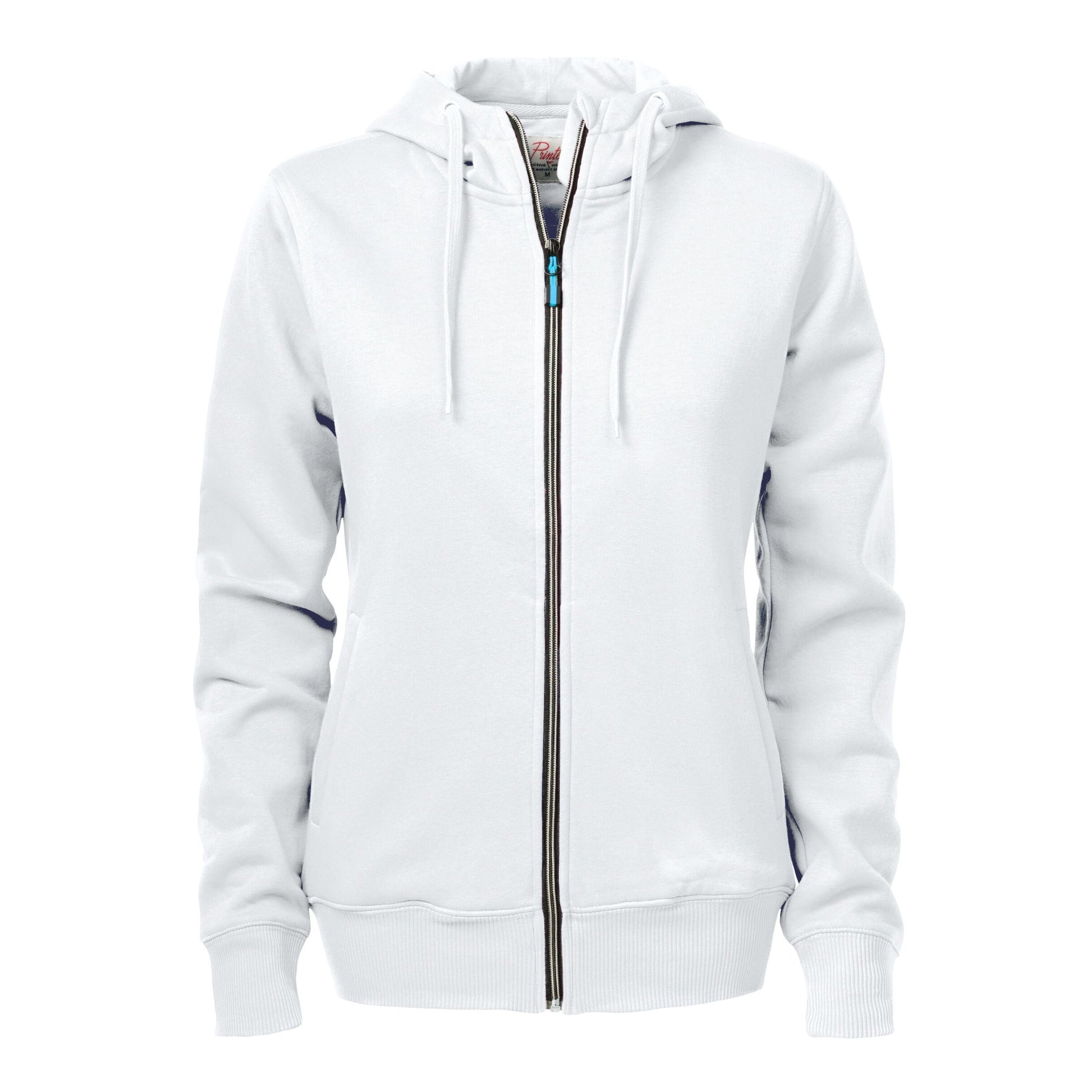 Ladies Overhead Full Zip Hoody - White