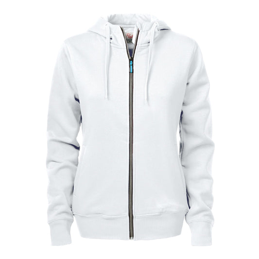 Ladies Overhead Full Zip Hoody - White