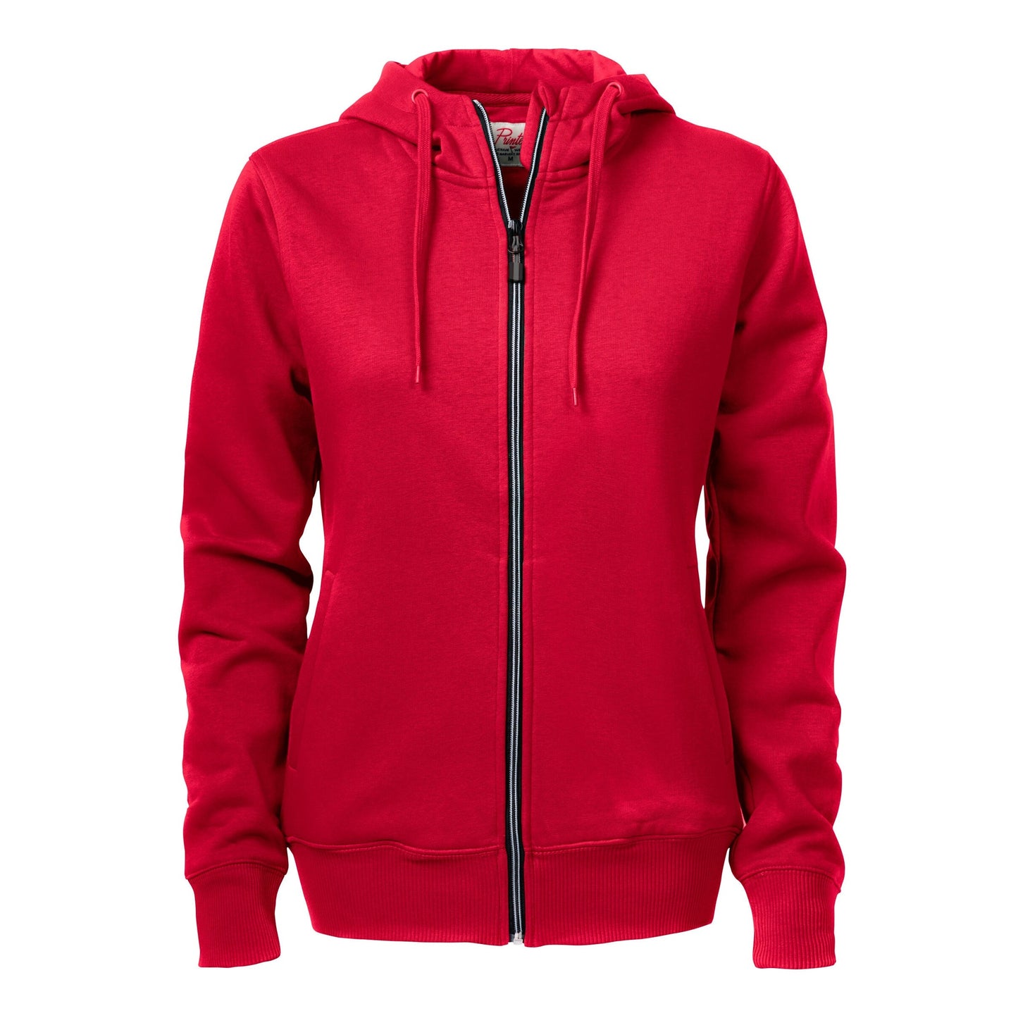 Ladies Overhead Full Zip Hoody - Red