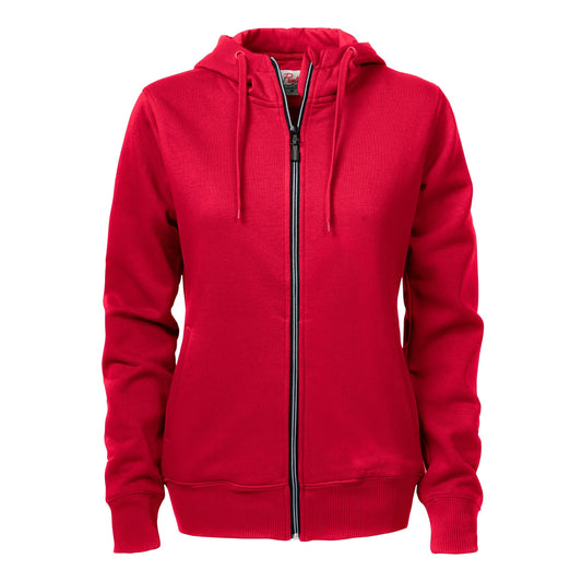 Ladies Overhead Full Zip Hoody - Red