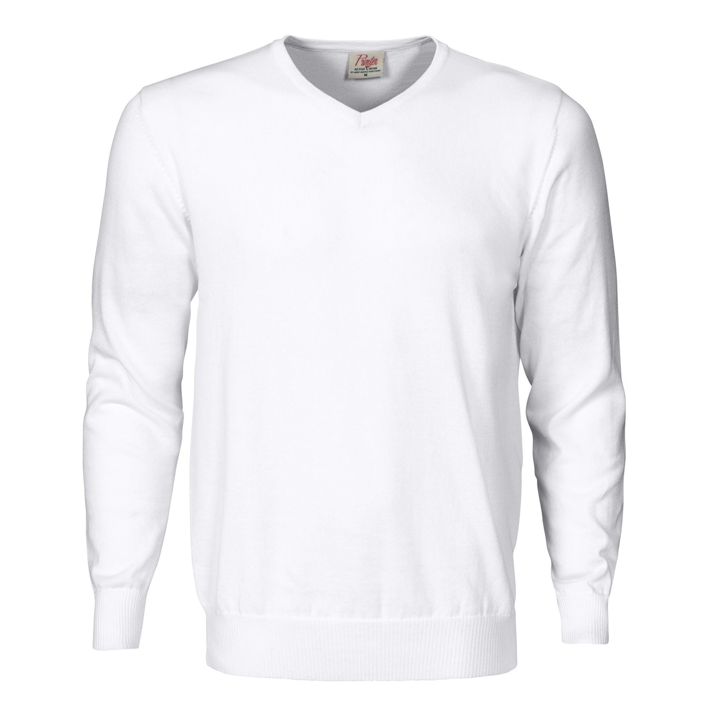 Forehand Knitted V Neck Sweater - White
