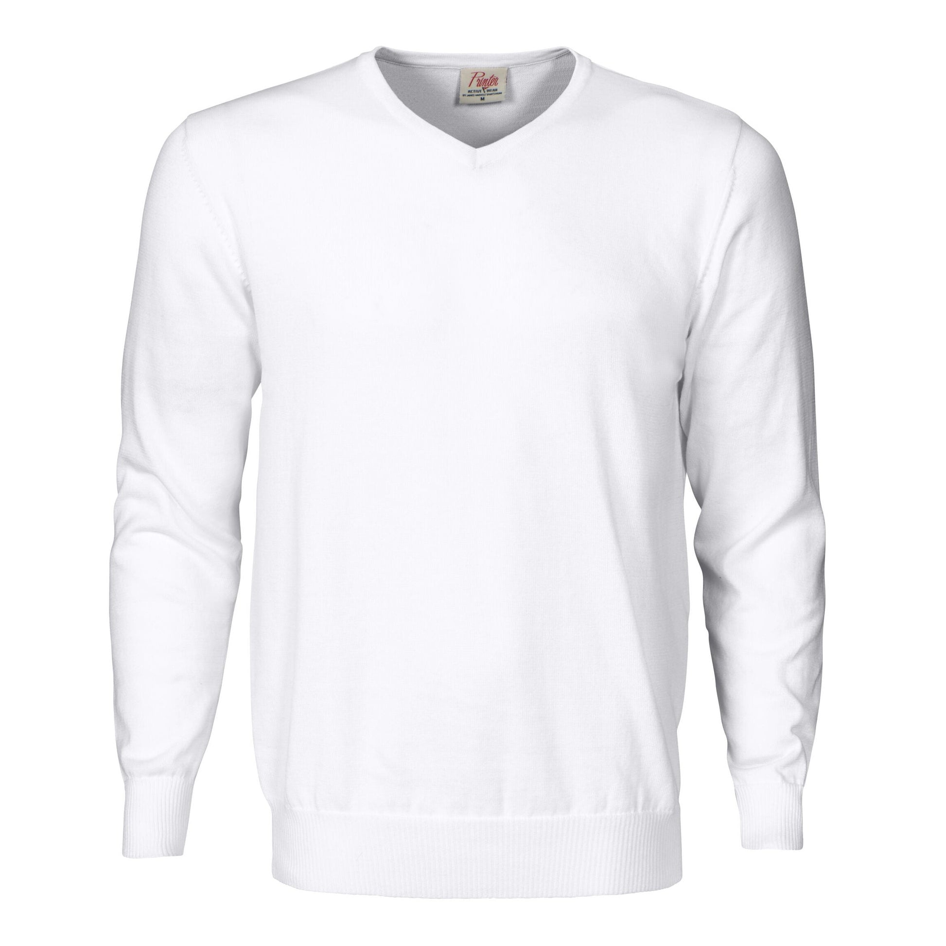 Forehand Knitted V Neck Sweater - White