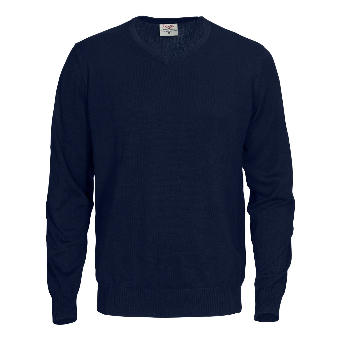 Forehand Knitted V Neck Sweater - Navy
