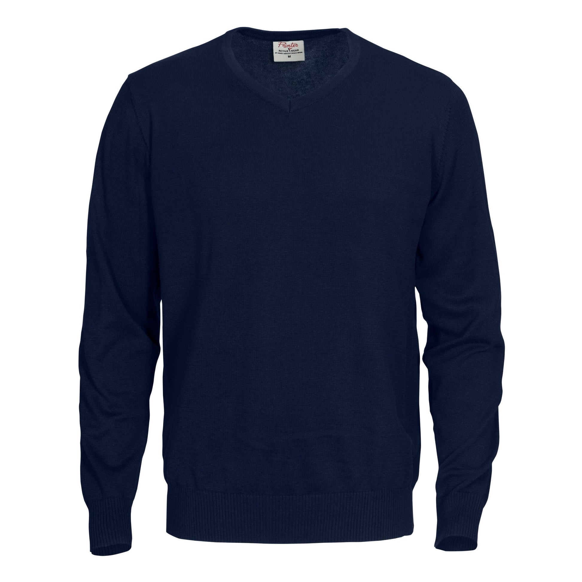 Forehand Knitted V Neck Sweater - Navy