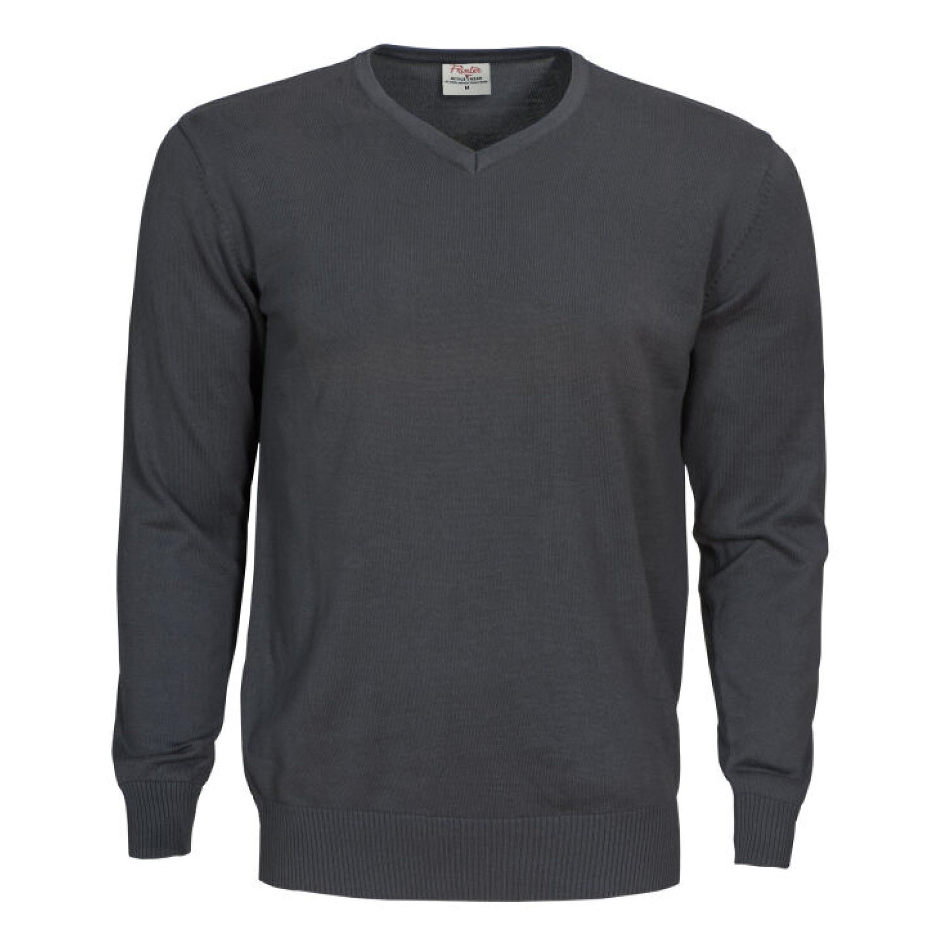 Forehand Knitted V Neck Sweater - Steel Grey