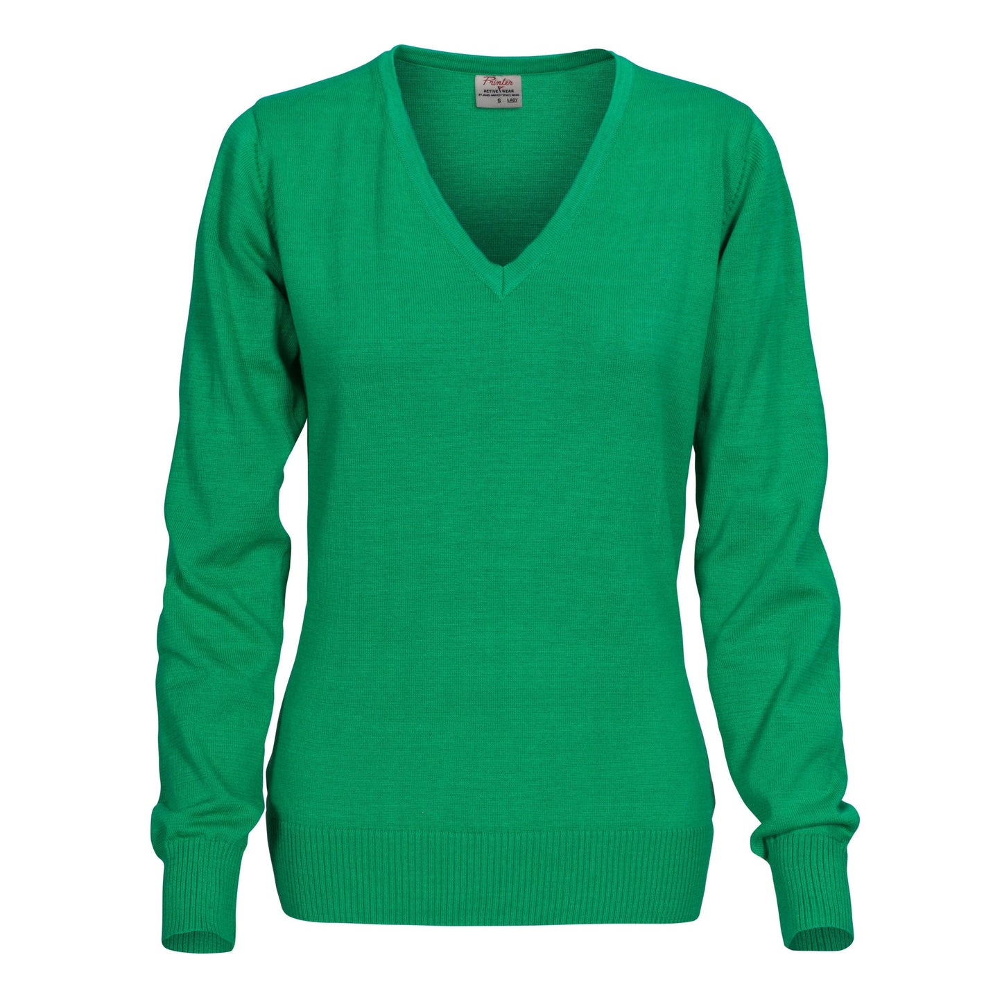 Ladies Forehand Knitted V Neck - Fresh Green