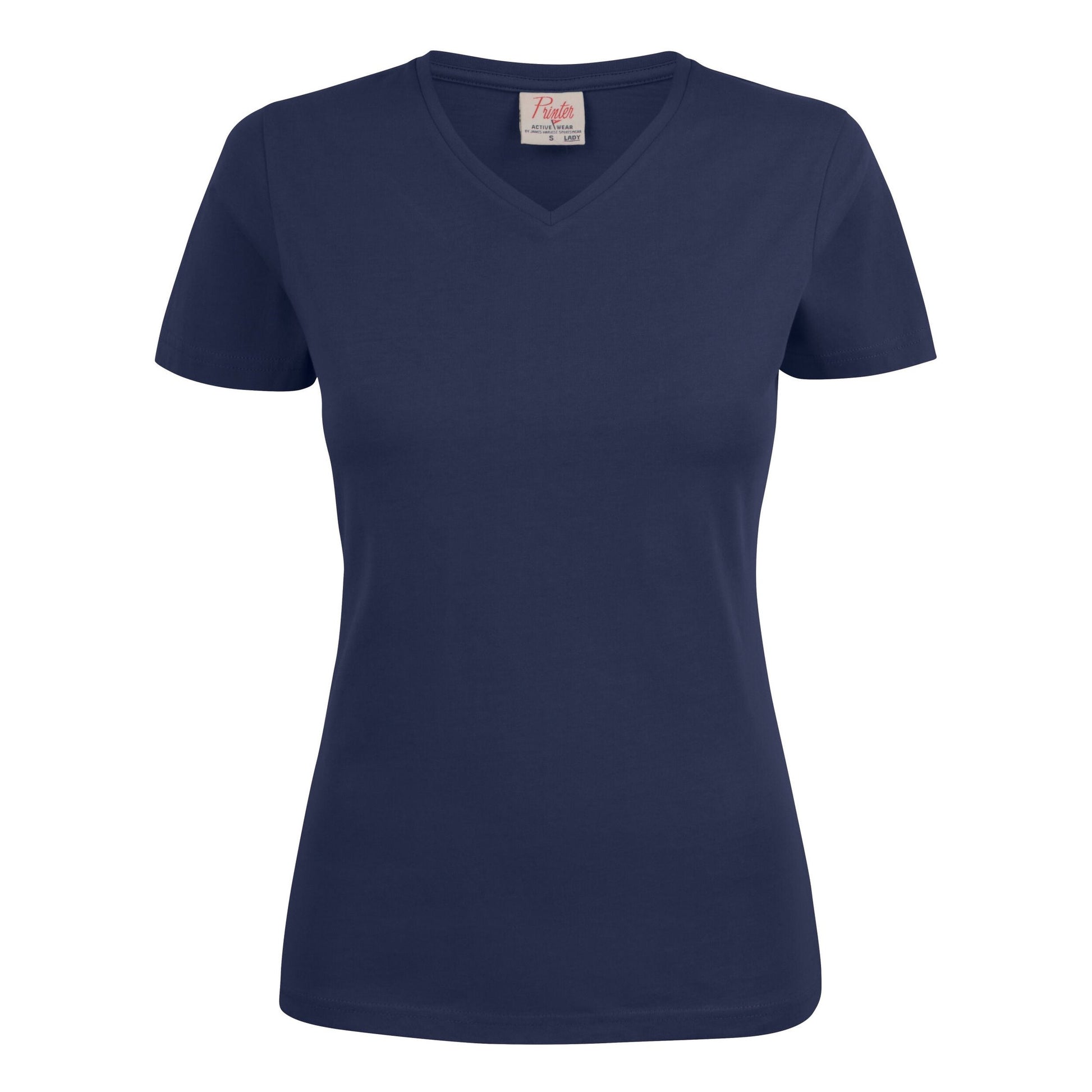 Ladies Heavy V-Neck T-Shirt - Navy