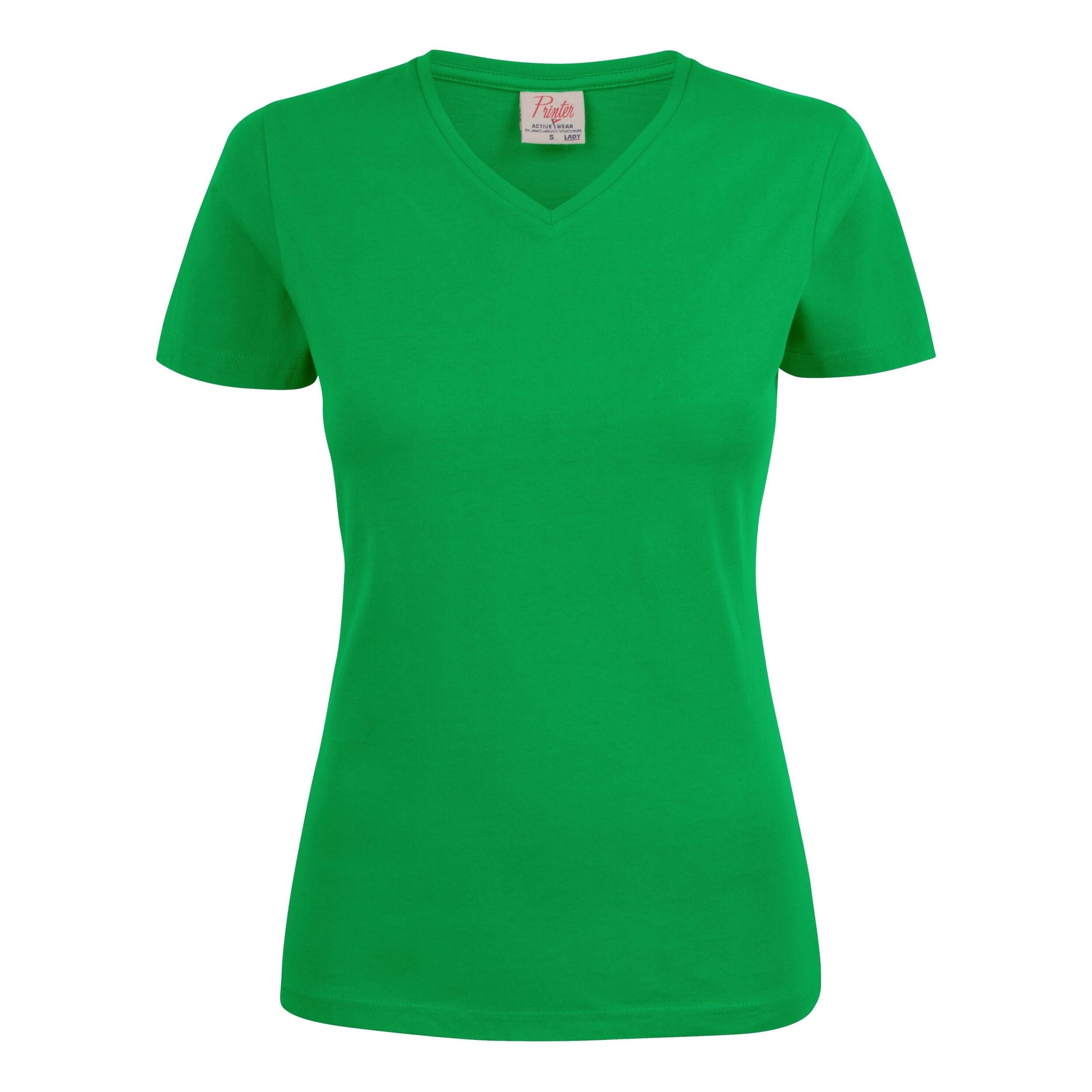 Ladies Heavy V-Neck T-Shirt - Fresh Green