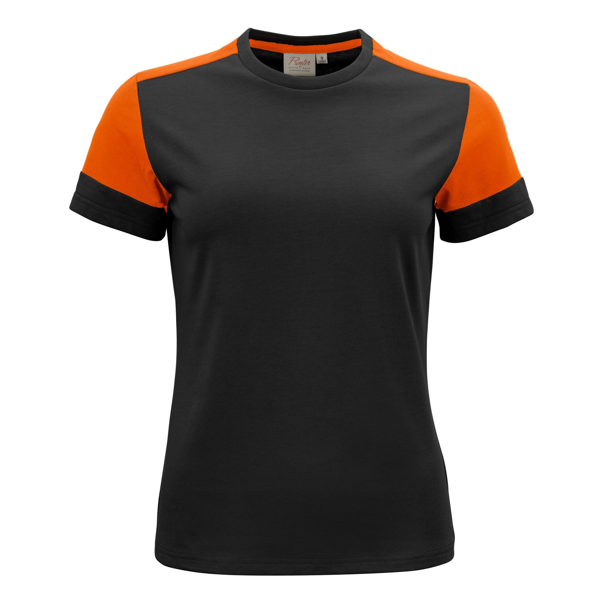 Ladies T-Shirt 		
 - Black/Orange