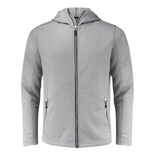 Layback Full Zip Hoodie - Grey Melange 