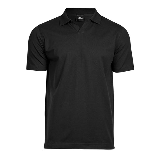 Men&#39;s Luxury Stretch V-Neck Polo - Black