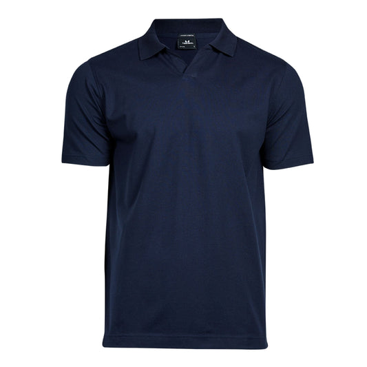 Men&#39;s Luxury Stretch V-Neck Polo - Navy