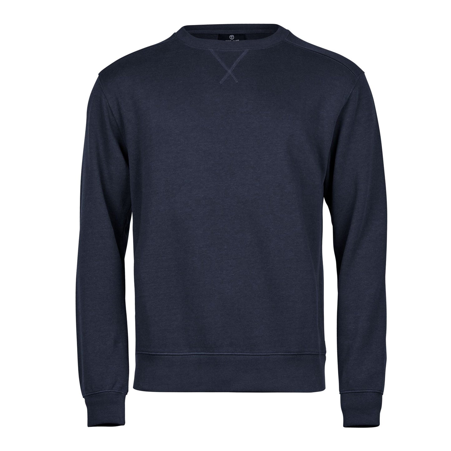 Ribbed Interlock Crewneck - Navy