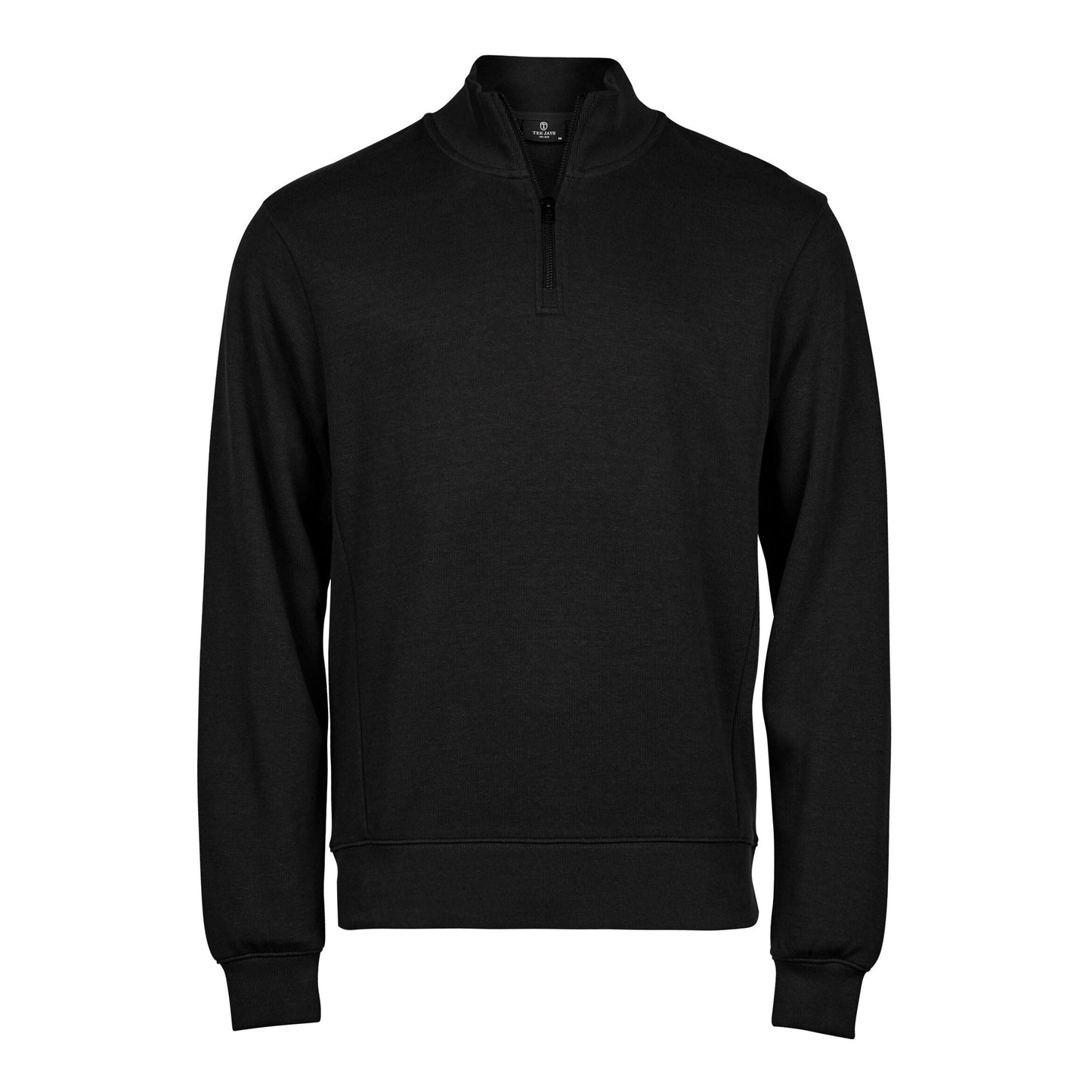  Ribbed Interlock Half Zip - Black