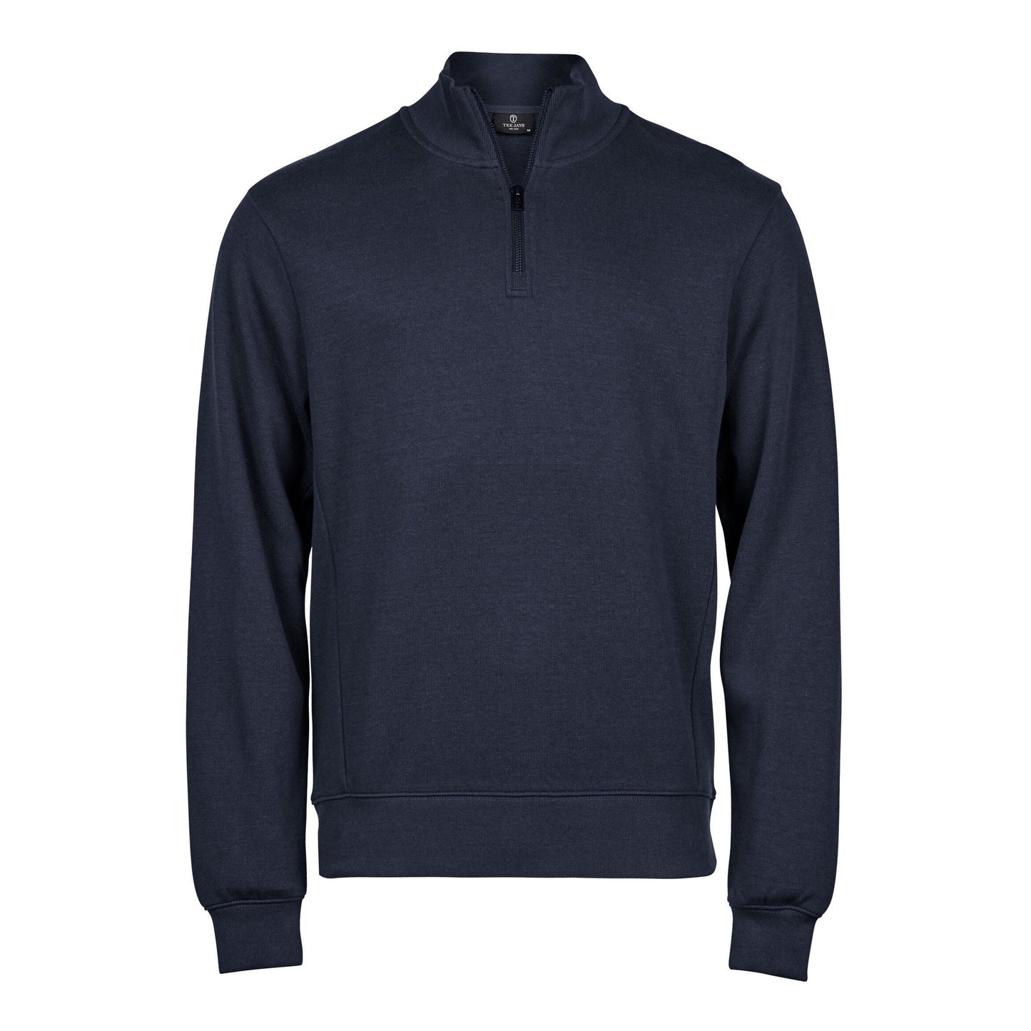  Ribbed Interlock Half Zip - Navy