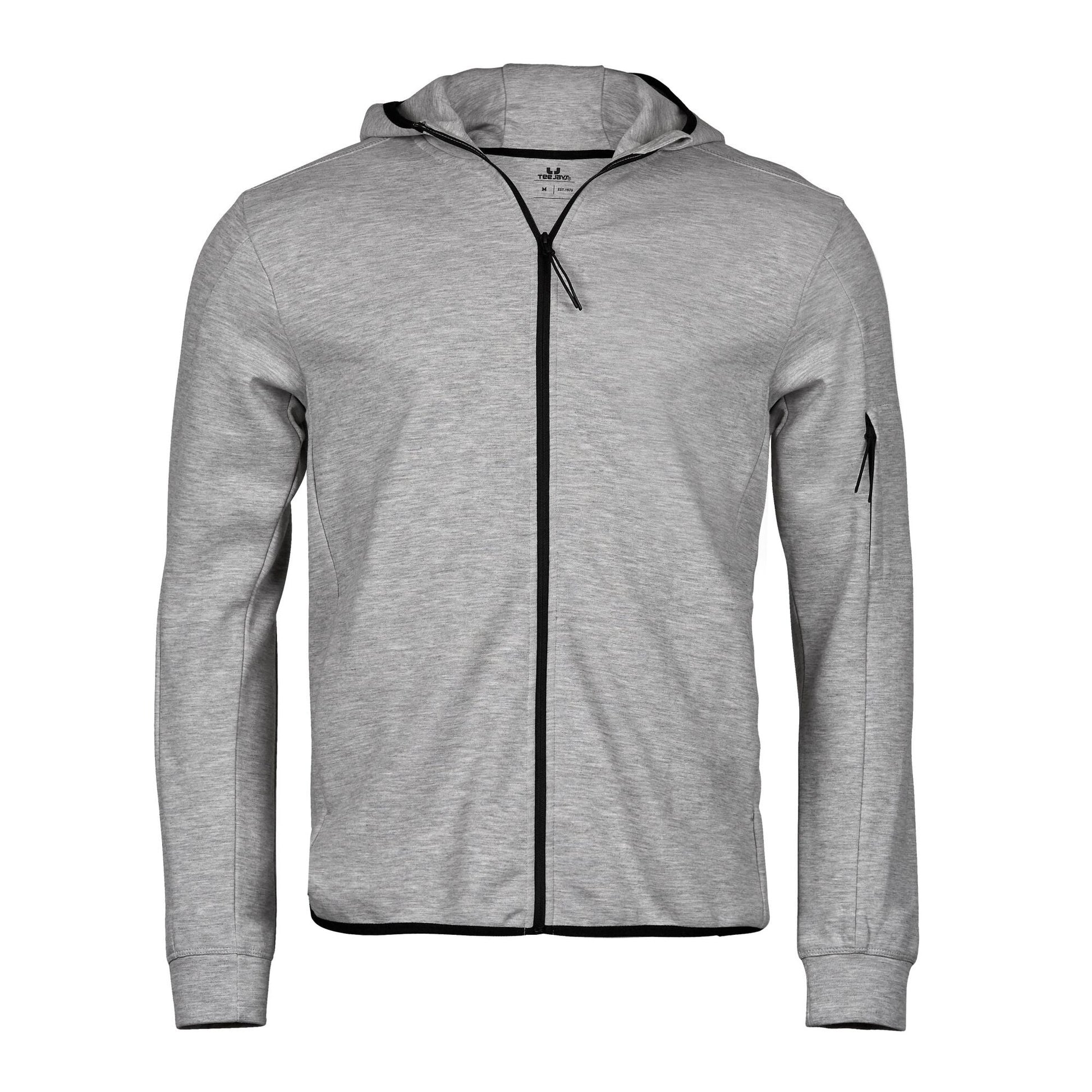 Athletic Full Zip Sweat - Heather Grey