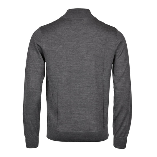 Mens Half Zip - Grey Melange