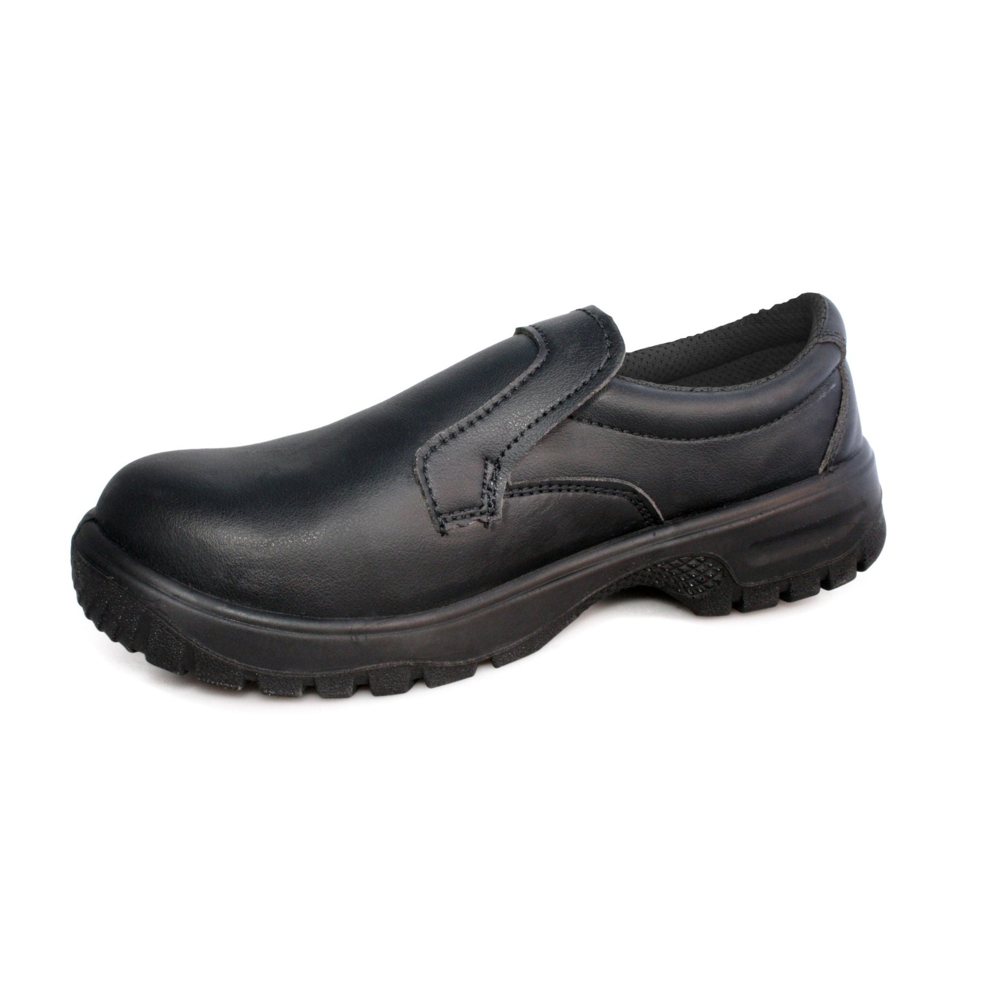 Comfort Grip Slip-On Safety Shoe - Black