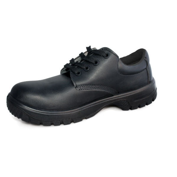 Comfort Grip Lace up Safety Shoe - Black