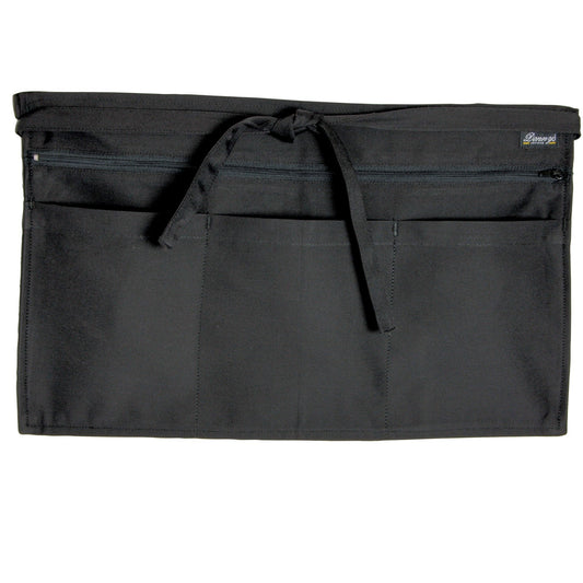 Full Zip Multi-Pocket Apron - Black