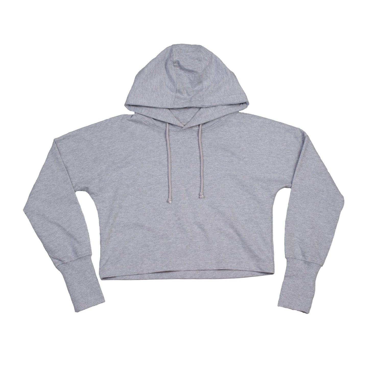 Cropped Hoodie - Heather Grey Melange